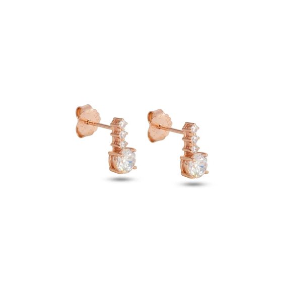 Ohrringe Dilvdò Dame Drop Stud in Silber Zircone ORPLRB - ORPLRB